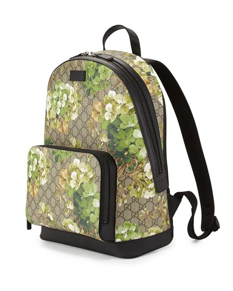 Gucci backpack with blue flowers